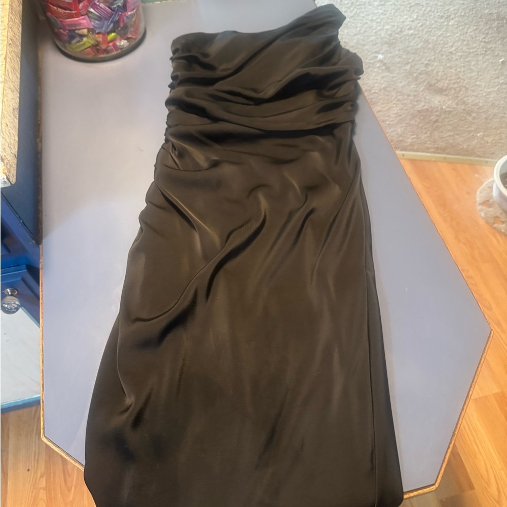 Mori Lee Black Ruched A-line Sheath Dress for Night Out